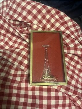 Gorham crystal flute Christmas ornament new in box
